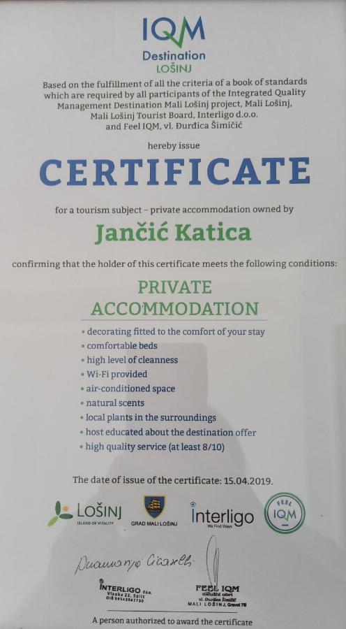Apartment Pepermint - Iqm Destination Quality Veli Lošinj Zewnętrze zdjęcie